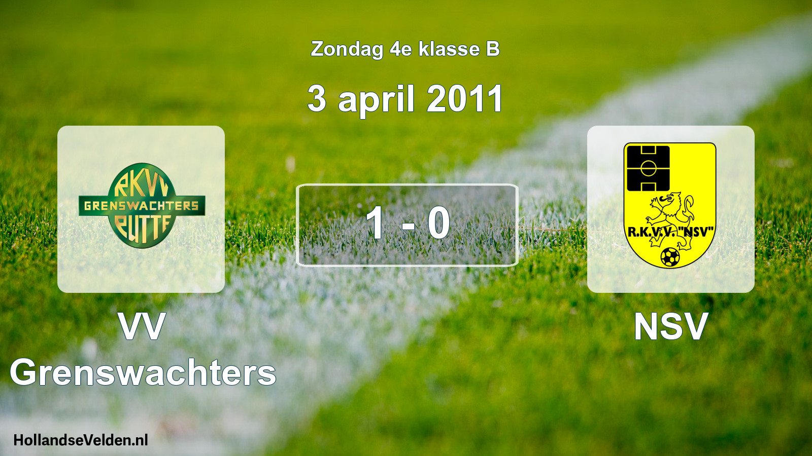 Total number of matches played: VV Grenswachters - NSV 1 - 0 (3 April 2011)