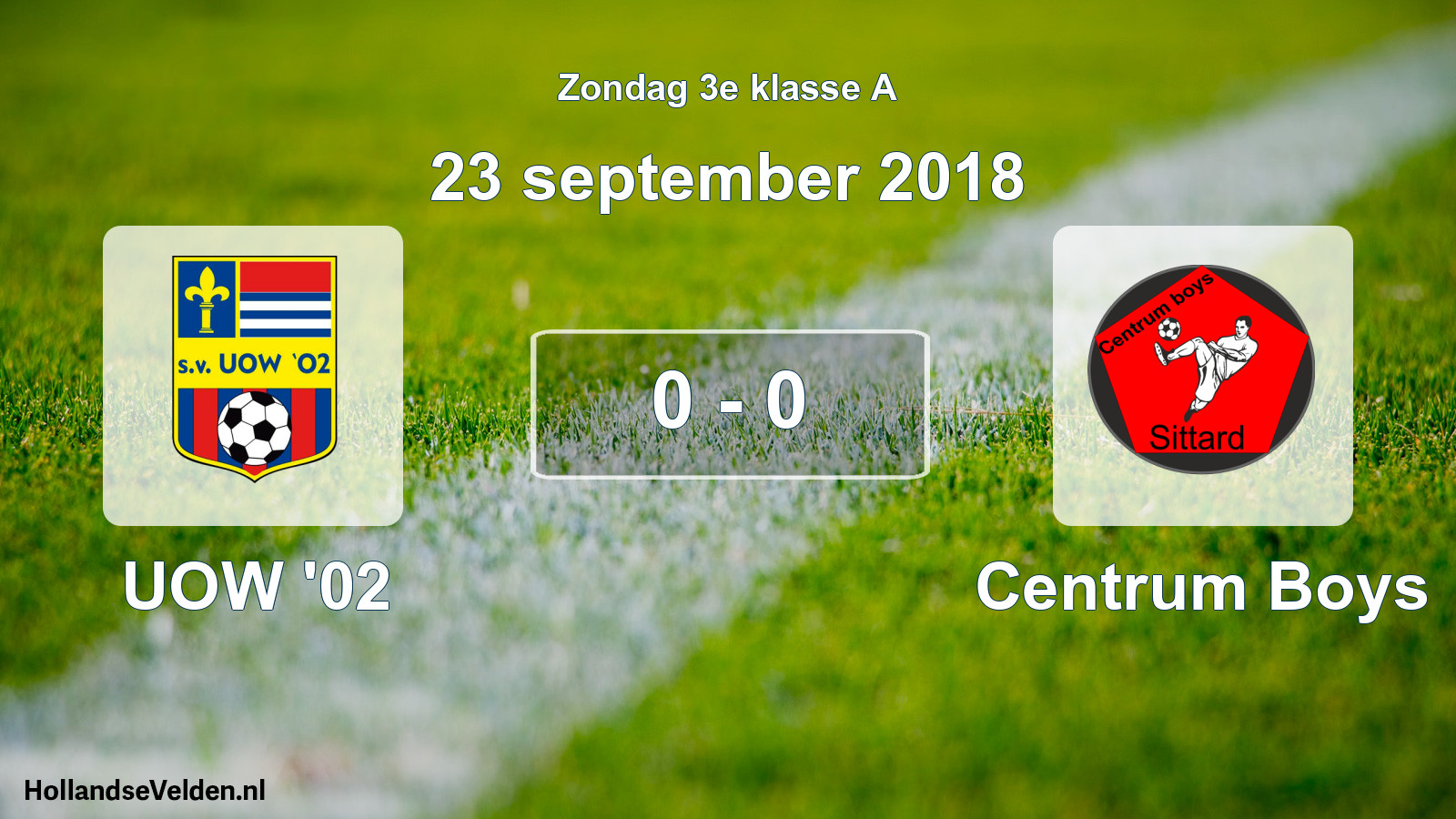 Total number of matches played: UOW '02 - Centrum Boys 0 - 0 (23 September 2018)