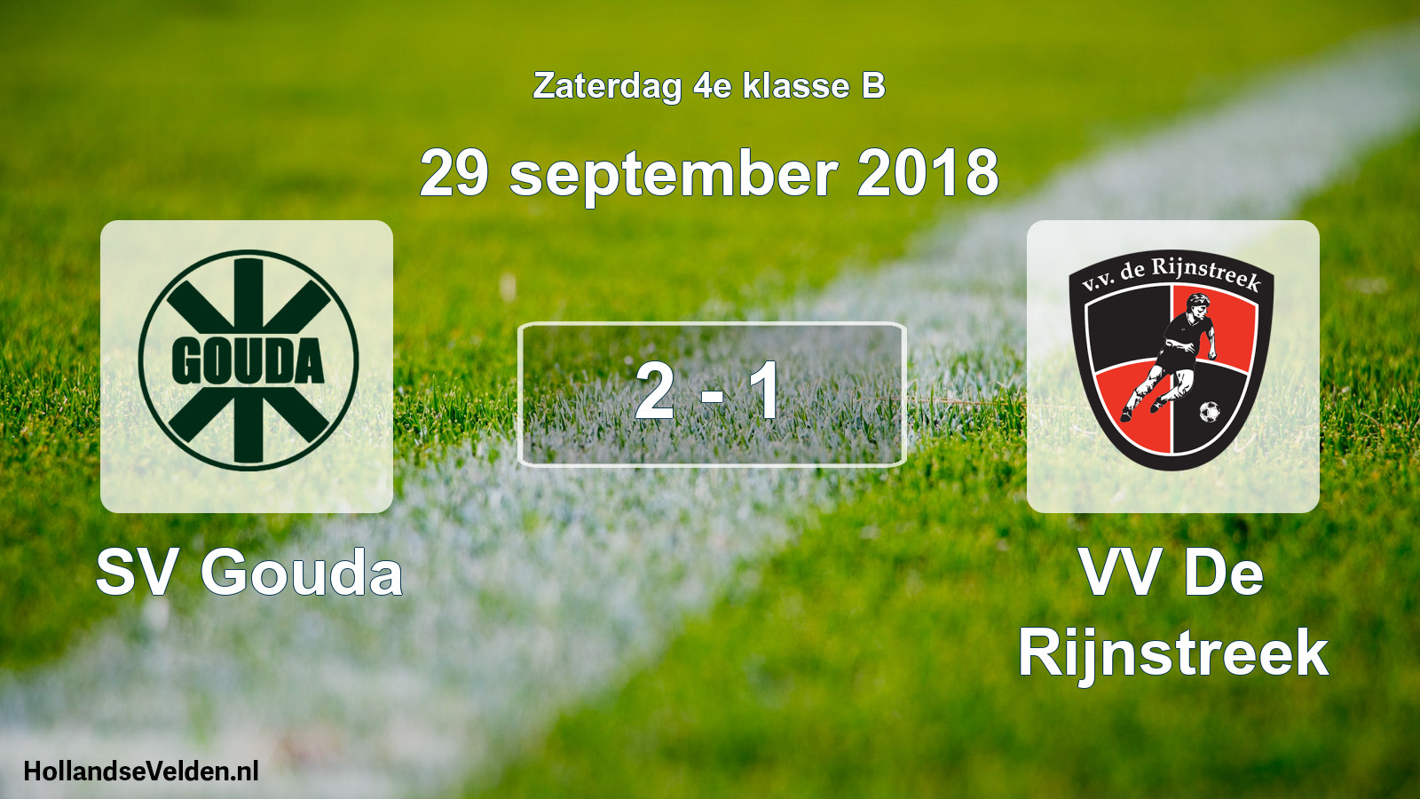 Total number of matches played: SV Gouda - VV De Rijnstreek 2 - 1 (29 September 2018)