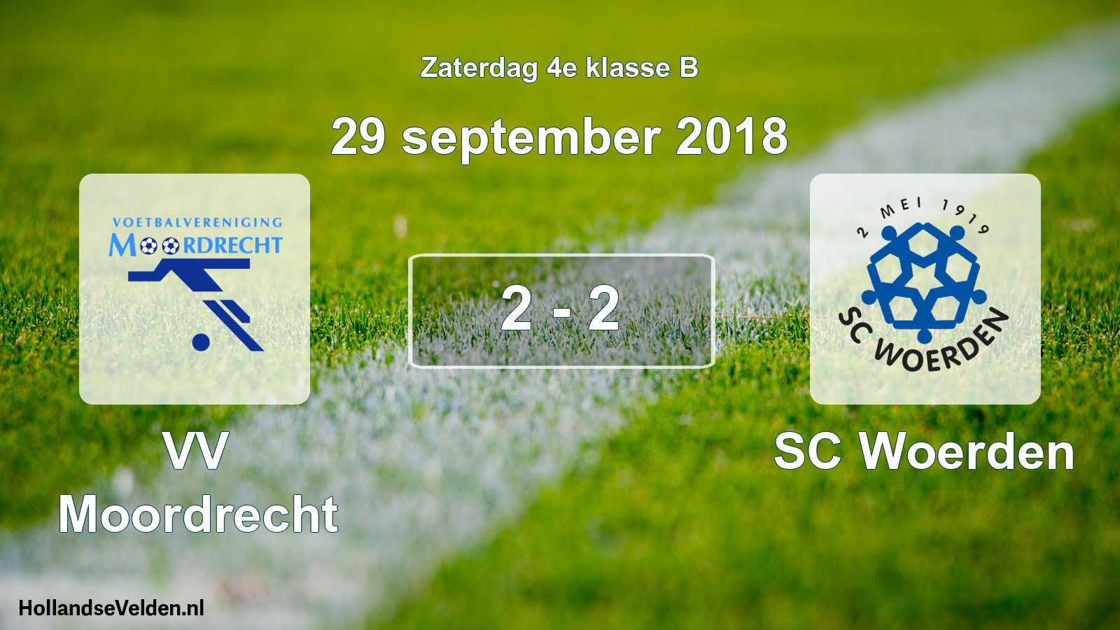 Total number of matches played: VV Moordrecht - SC Woerden 2 - 2 (29 September 2018)