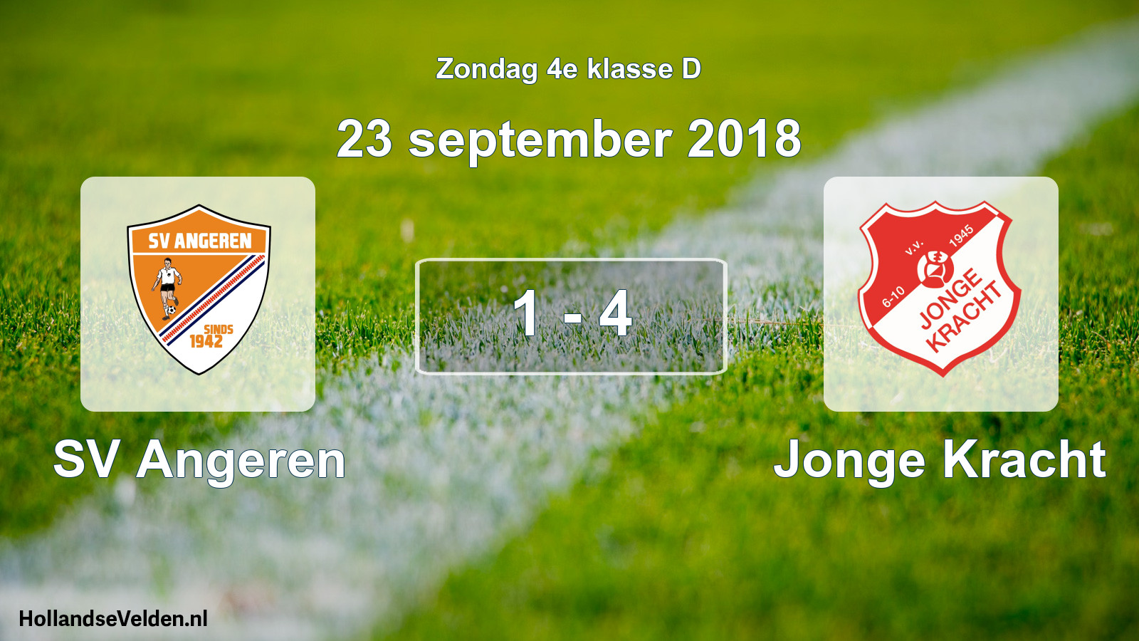 Total number of matches played: SV Angeren - Jonge Kracht 1 - 4 (23 September 2018)