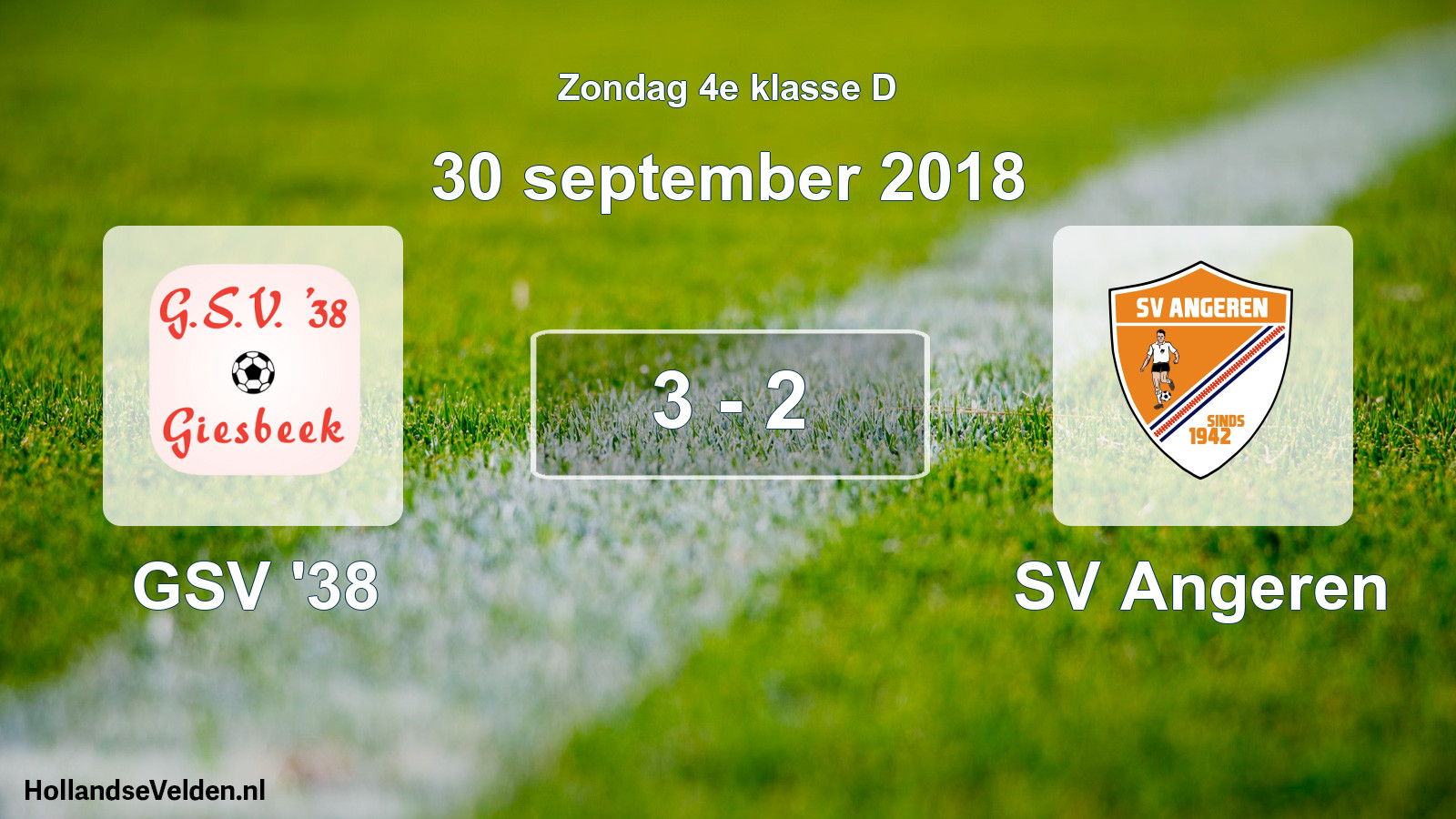 Total number of matches played: GSV '38 - SV Angeren 3 - 2 (30 September 2018)