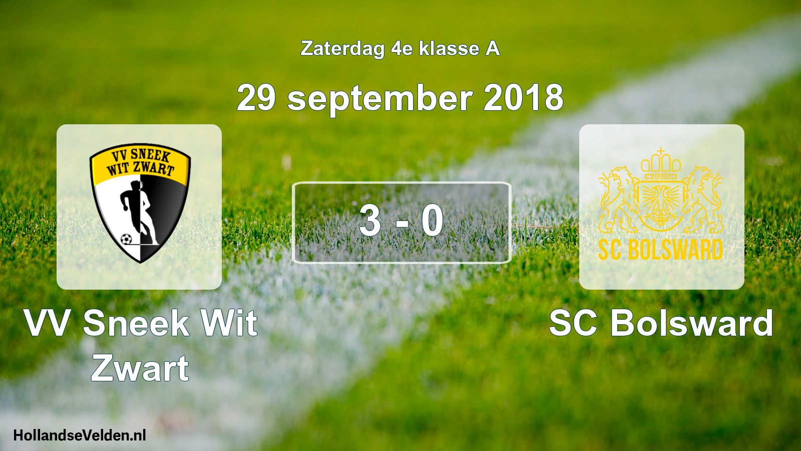 Total number of matches played: VV Sneek Wit Zwart - SC Bolsward 3 - 0 (29 September 2018)