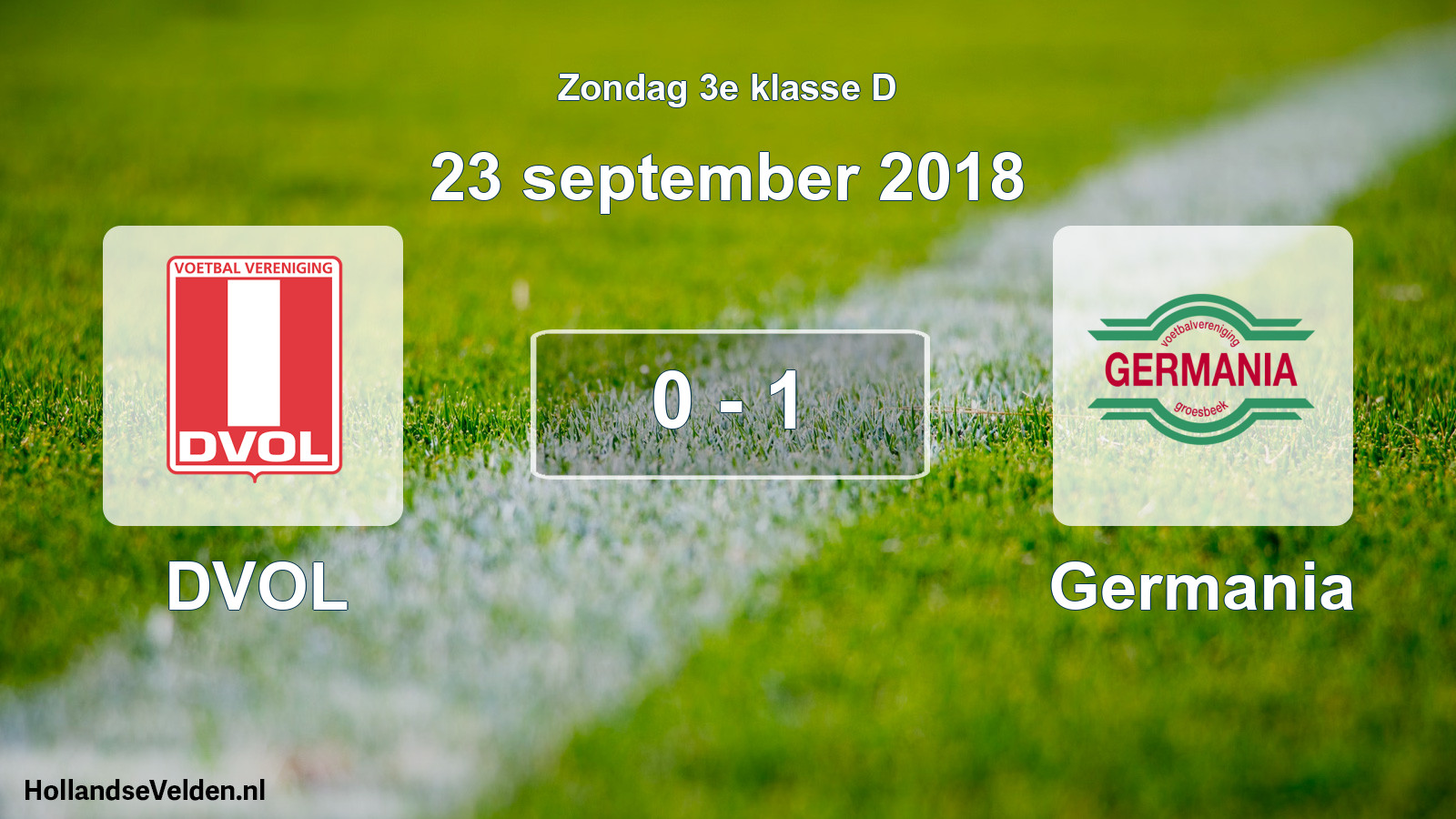 Total number of matches played: DVOL - Germania 0 - 1 (23 September 2018)