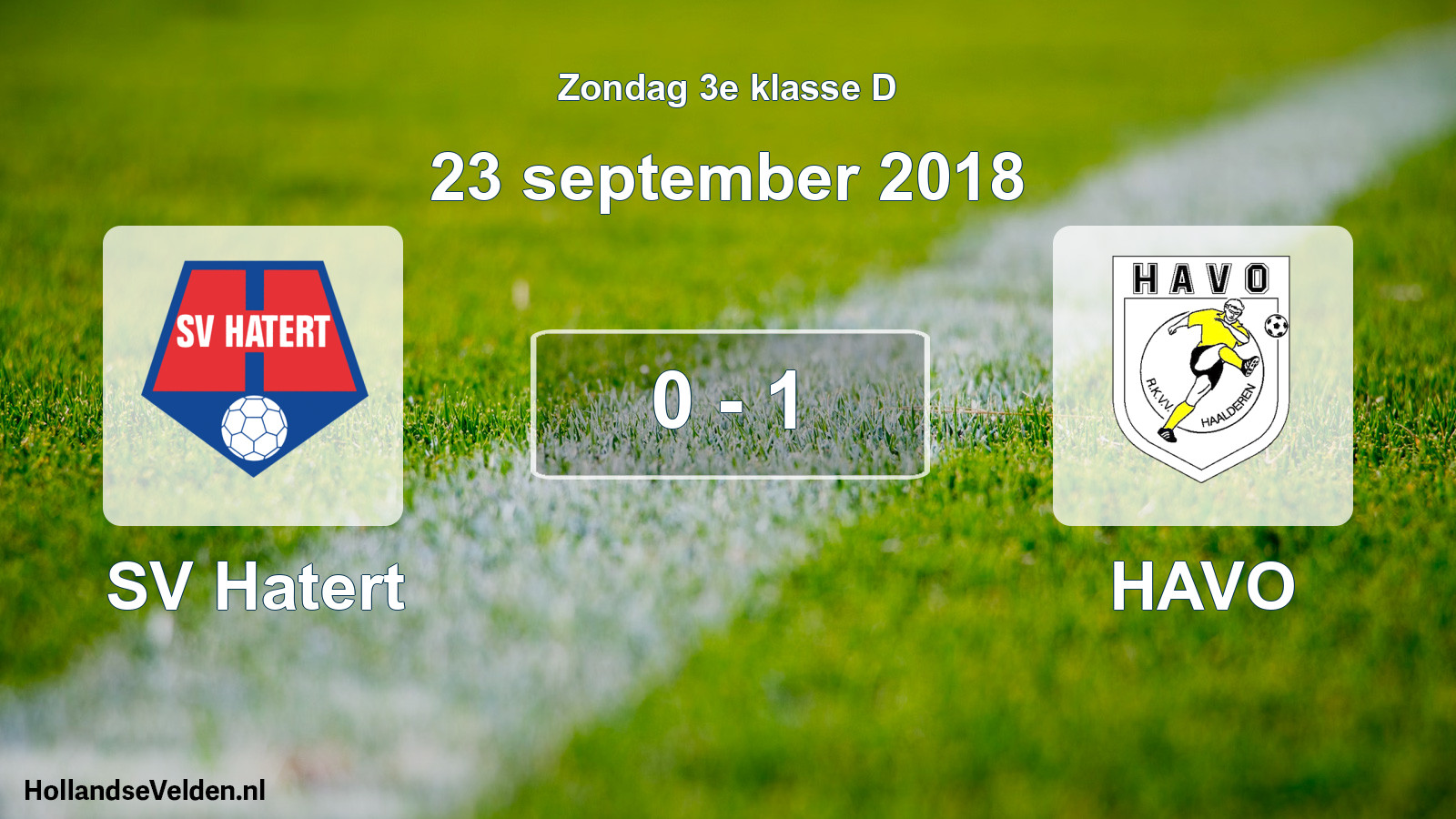 Total number of matches played: SV Hatert - HAVO 0 - 1 (23 September 2018)