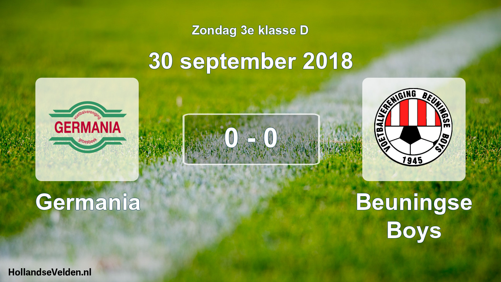 Total number of matches played: Germania - Beuningse Boys 0 - 0 (30 September 2018)