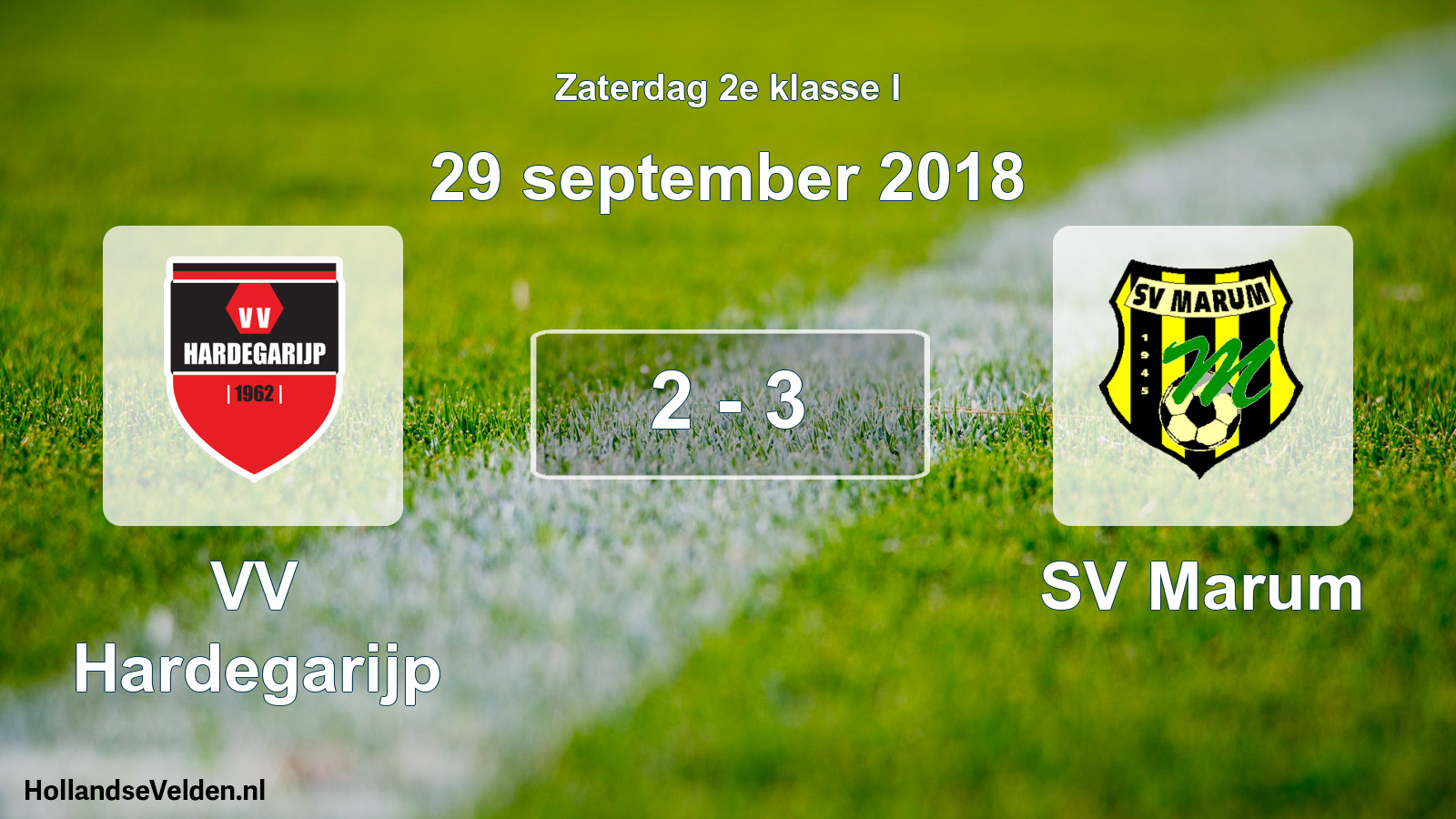 Total number of matches played: VV Hardegarijp - SV Marum 2 - 3 (29 September 2018)