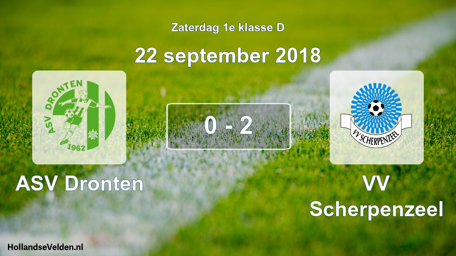 Total number of matches played: ASV Dronten - VV Scherpenzeel 0 - 2 (22 September 2018)