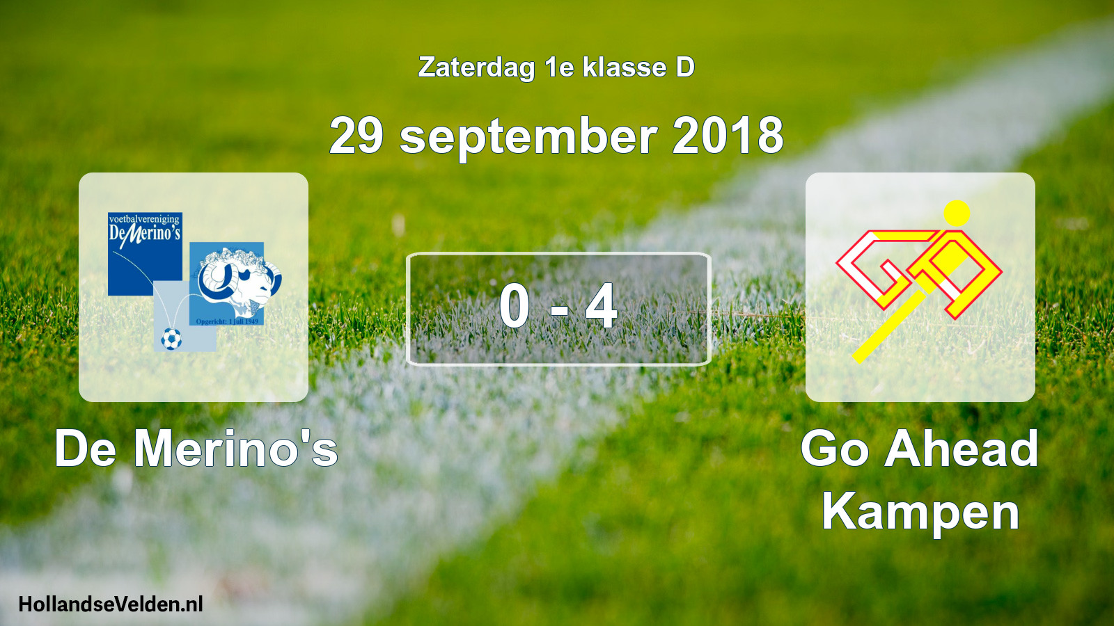 Total number of matches played: De Merino's - Go Ahead Kampen 0 - 4 (29 September 2018)