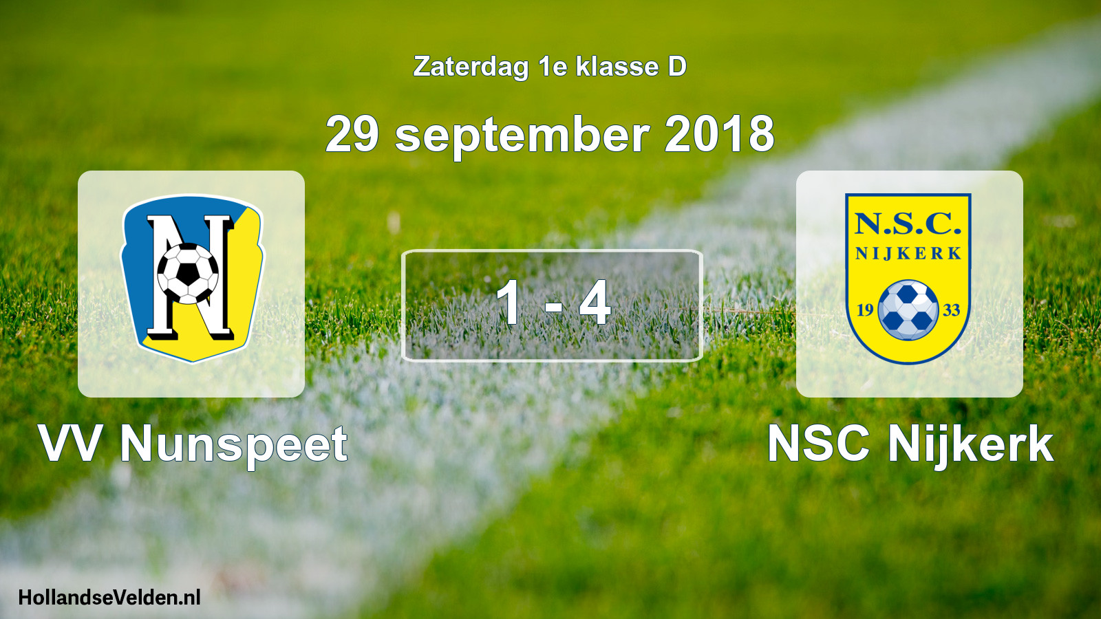Total number of matches played: VV Nunspeet - NSC Nijkerk 1 - 4 (29 September 2018)