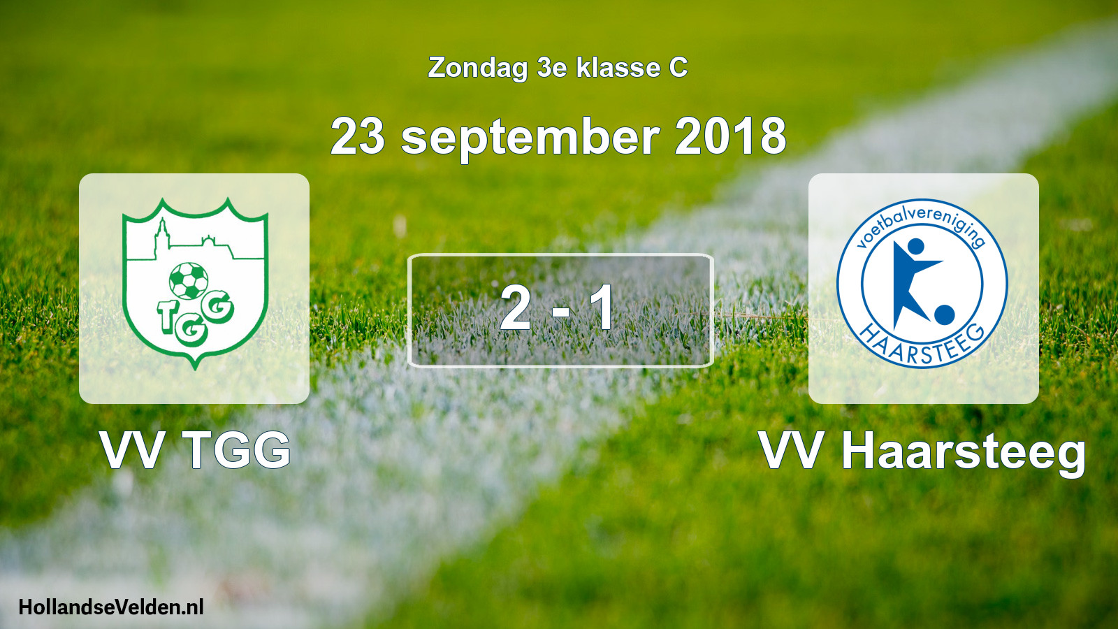 Total number of matches played: VV TGG - VV Haarsteeg 2 - 1 (23 September 2018)