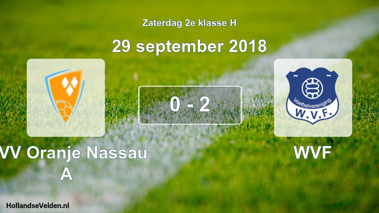Total number of matches played: CVV Oranje Nassau A - WVF 0 - 2 (29 September 2018)