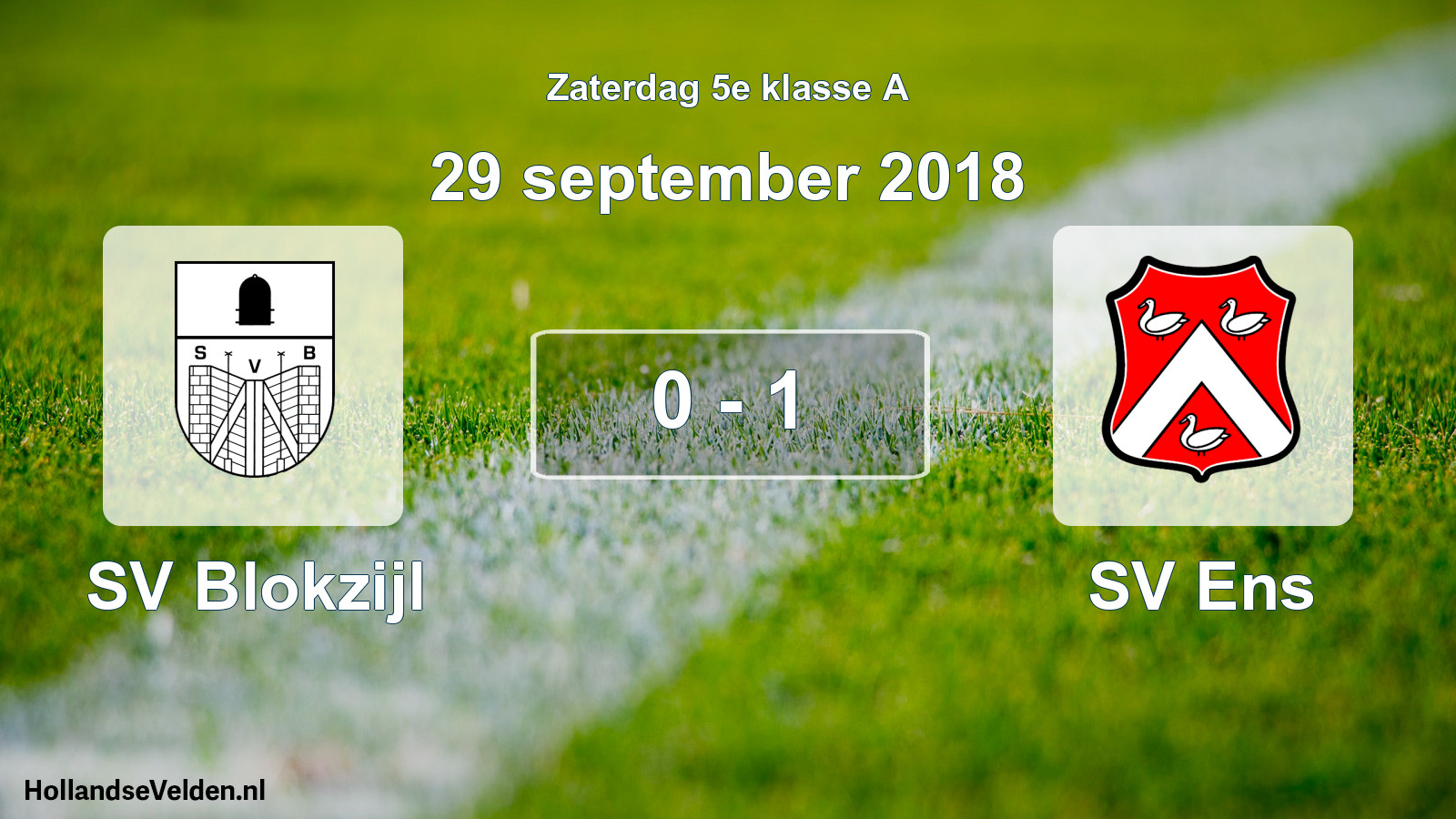 Total number of matches played: SV Blokzijl - SV Ens 0 - 1 (29 September 2018)