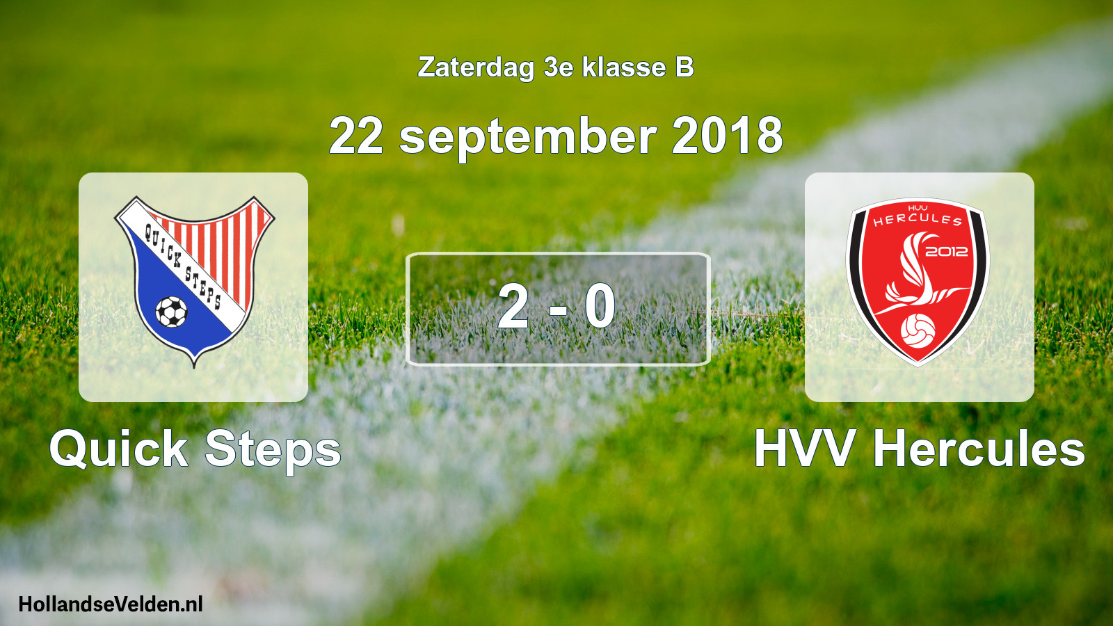 Total number of matches played: Quick Steps - HVV Hercules 2 - 0 (22 September 2018)