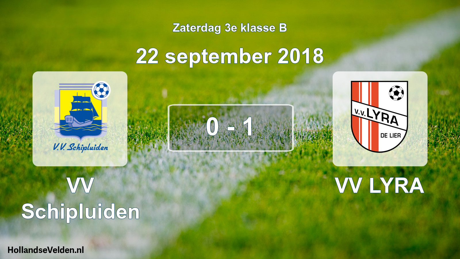 Total number of matches played: VV Schipluiden - VV LYRA 0 - 1 (22 September 2018)