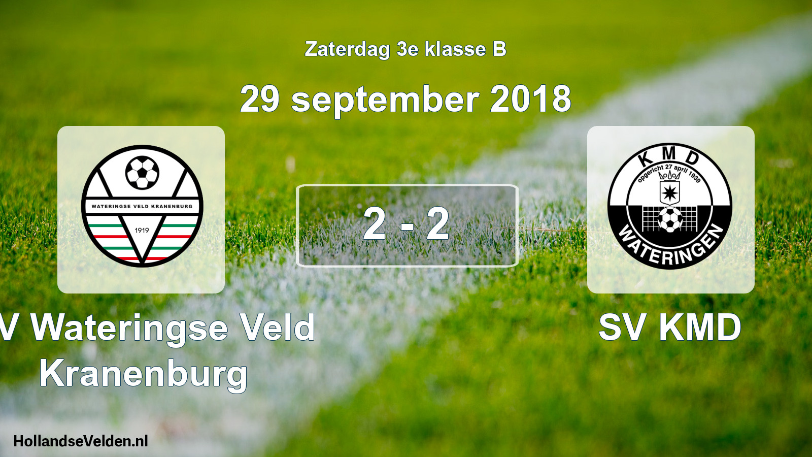 Total number of matches played: SV Wateringse Veld Kranenburg - SV KMD 2 - 2 (29 September 2018)