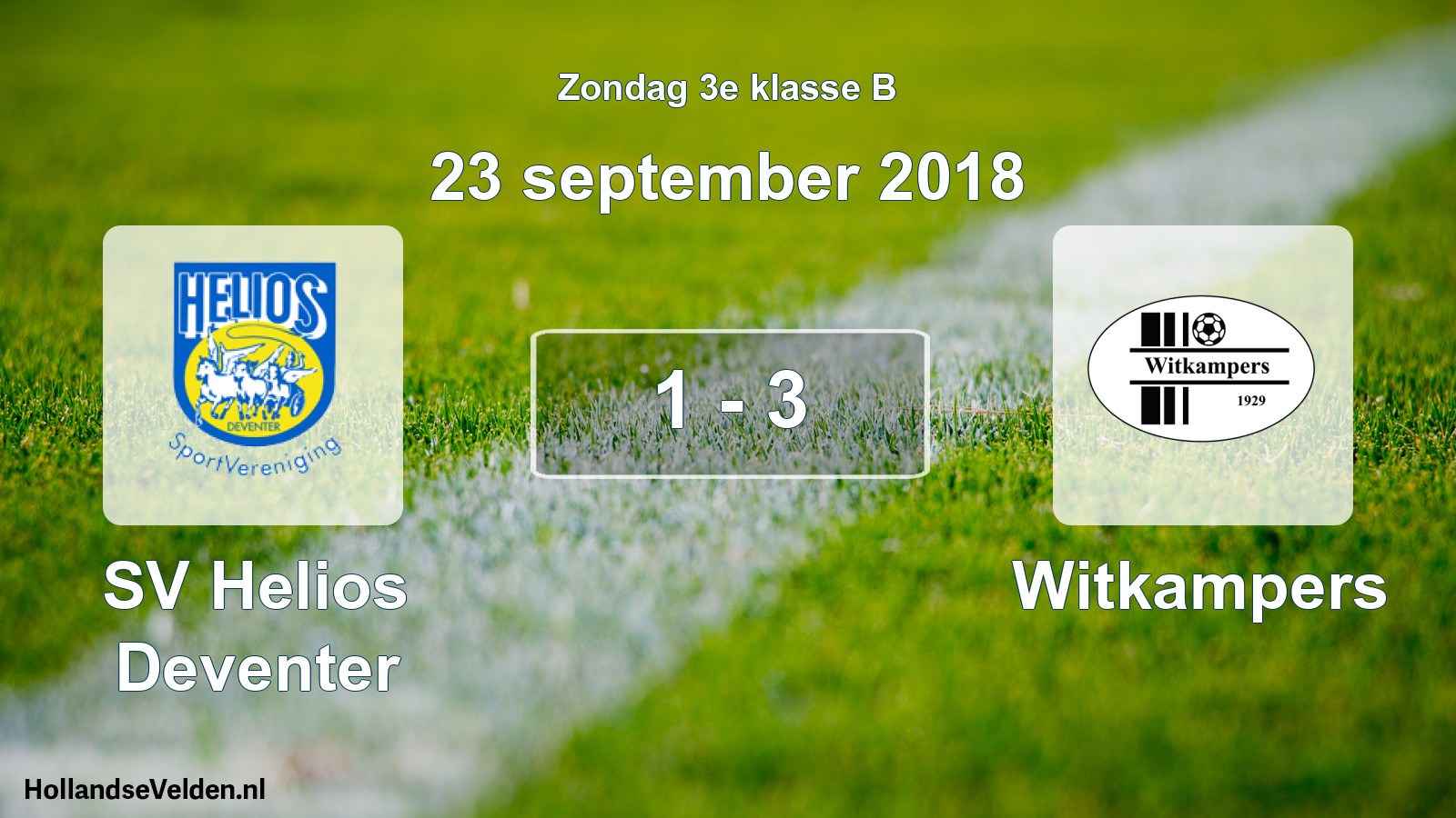 Total number of matches played: SV Helios Deventer - Witkampers 1 - 3 (23 September 2018)
