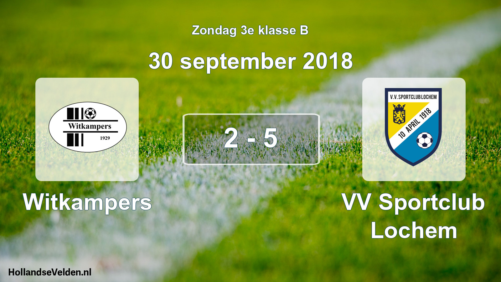 Total number of matches played: Witkampers - VV Sportclub Lochem 2 - 5 (30 September 2018)