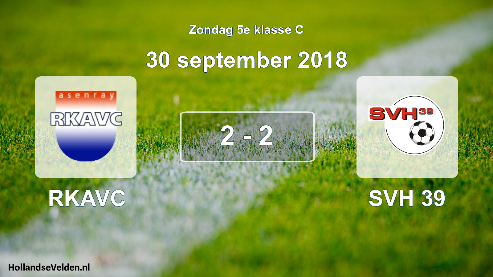 Total number of matches played: RKAVC - SVH 39 2 - 2 (30 September 2018)
