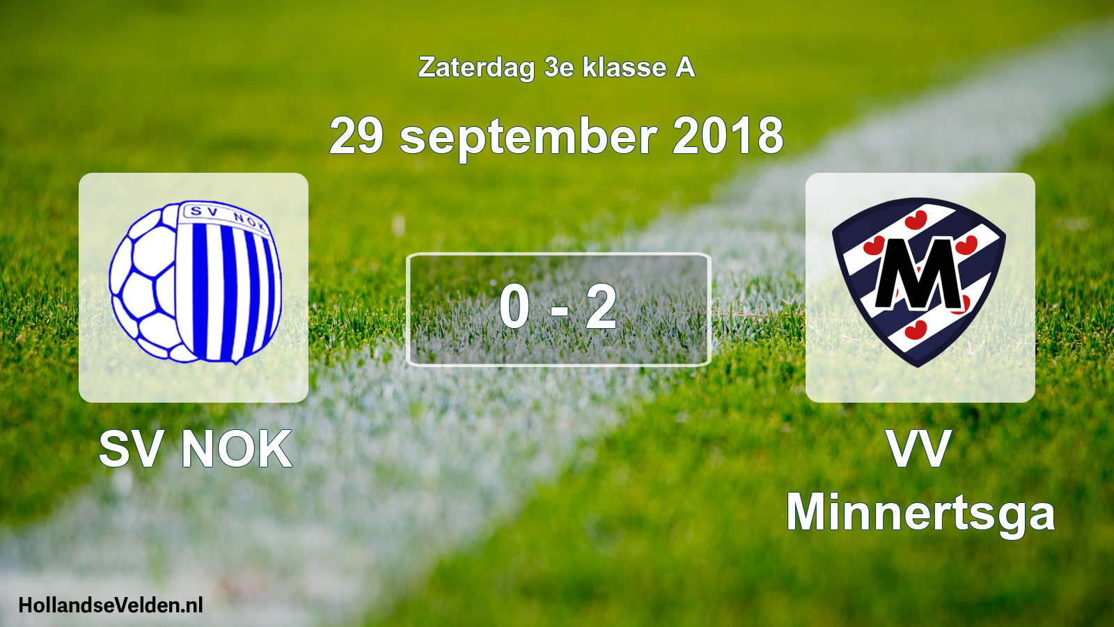 Total number of matches played: SV NOK - VV Minnertsga 0 - 2 (29 September 2018)