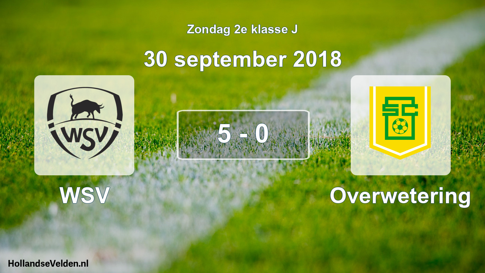 Total number of matches played: WSV - Overwetering 5 - 0 (30 September 2018)