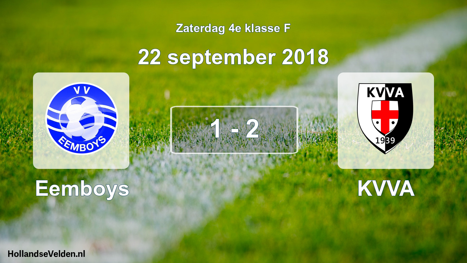 Total number of matches played: Eemboys - KVVA 1 - 2 (22 September 2018)