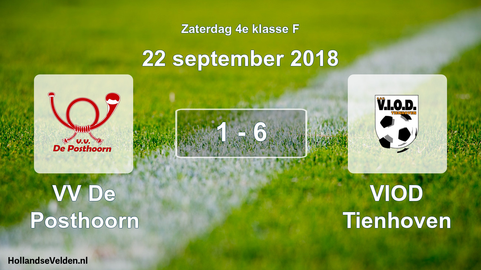 Total number of matches played: VV De Posthoorn - VIOD Tienhoven 1 - 6 (22 September 2018)