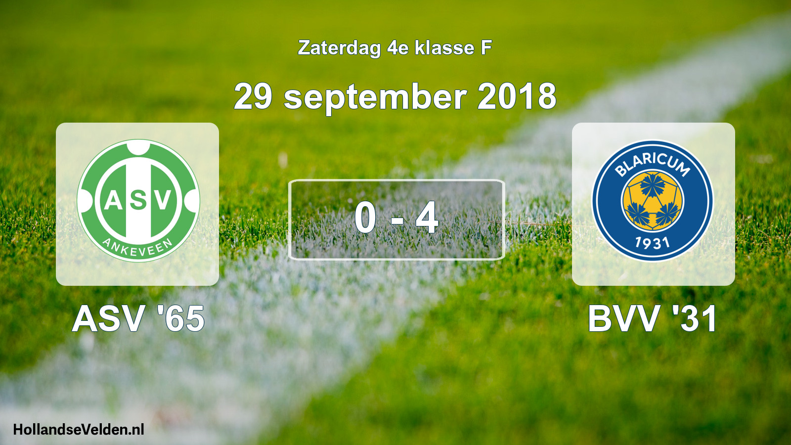 Total number of matches played: ASV '65 - BVV '31 0 - 4 (29 September 2018)