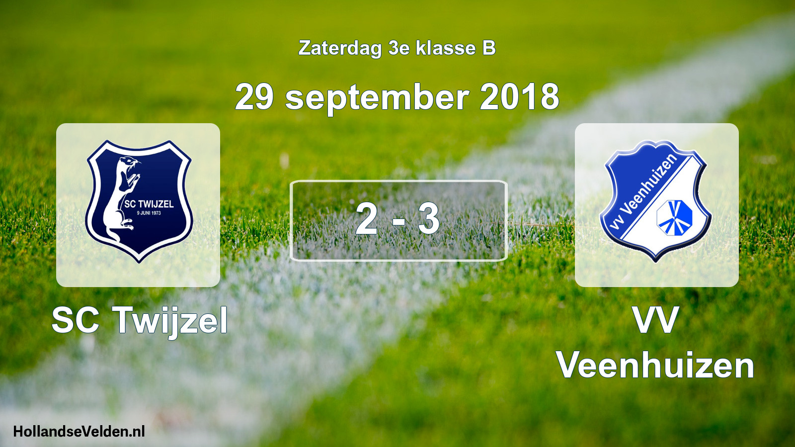 Total number of matches played: SC Twijzel - VV Veenhuizen 2 - 3 (29 September 2018)
