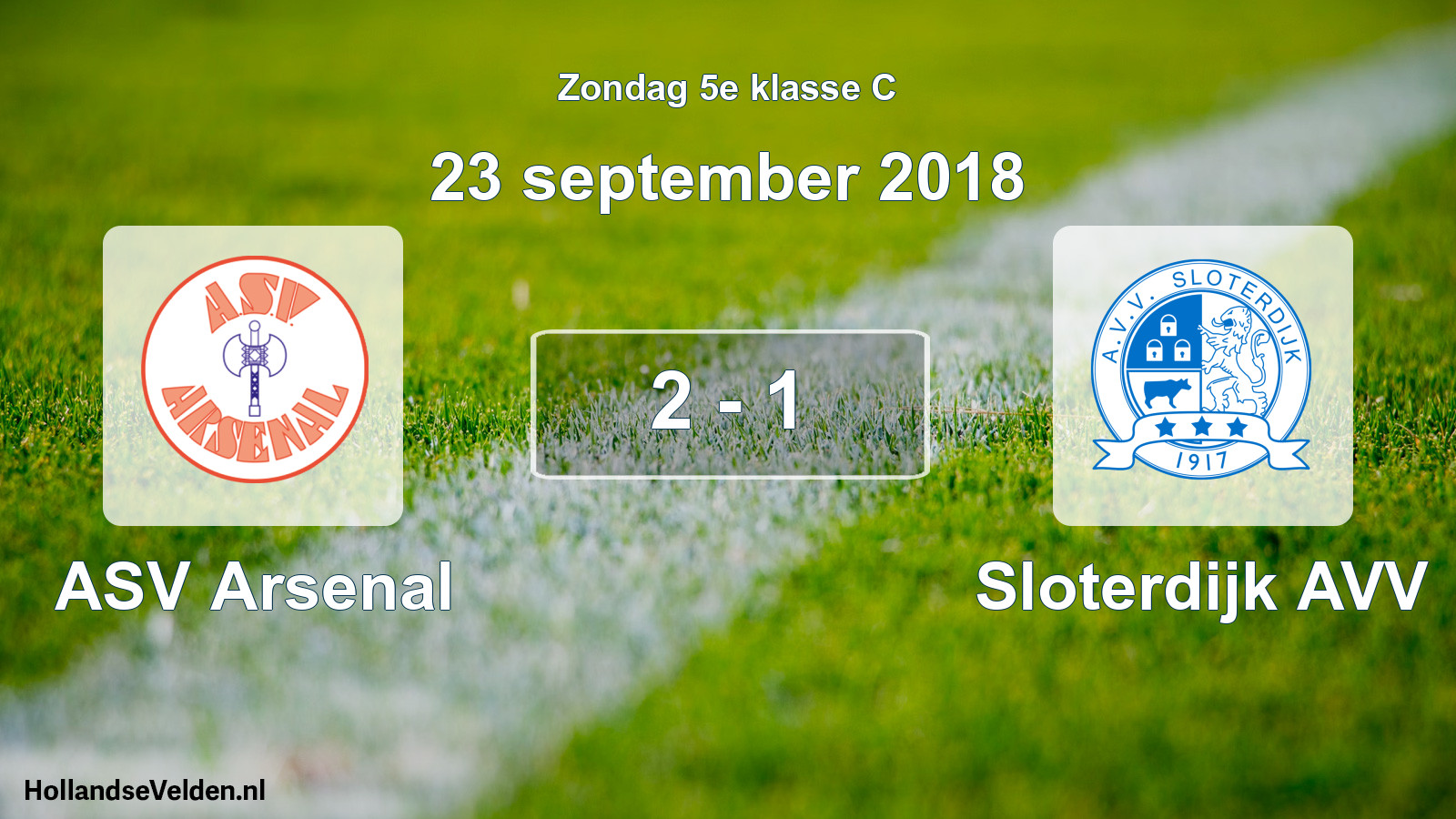 Total number of matches played: ASV Arsenal - Sloterdijk AVV 2 - 1 (23 September 2018)
