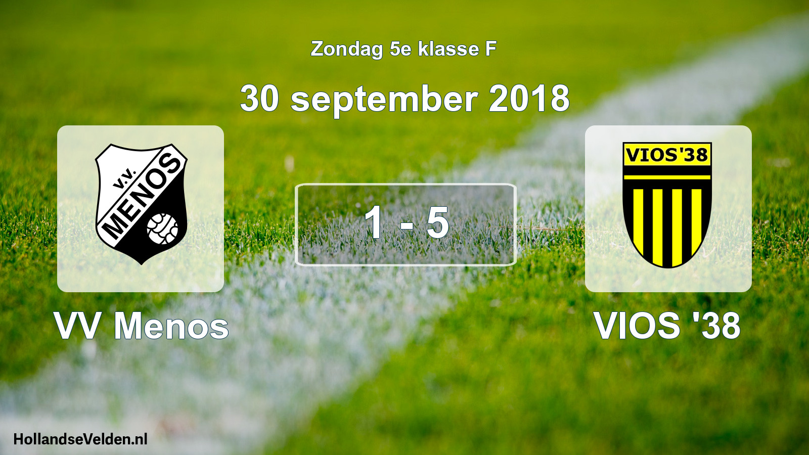 Total number of matches played: VV Menos - VIOS '38 1 - 5 (30 September 2018)