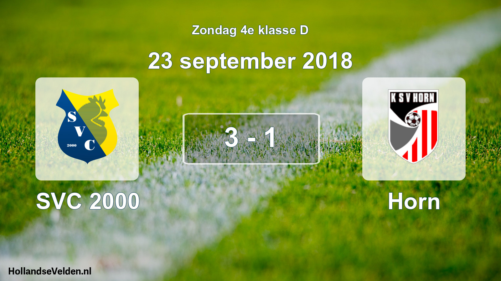 Total number of matches played: SVC 2000 - Horn 3 - 1 (23 September 2018)