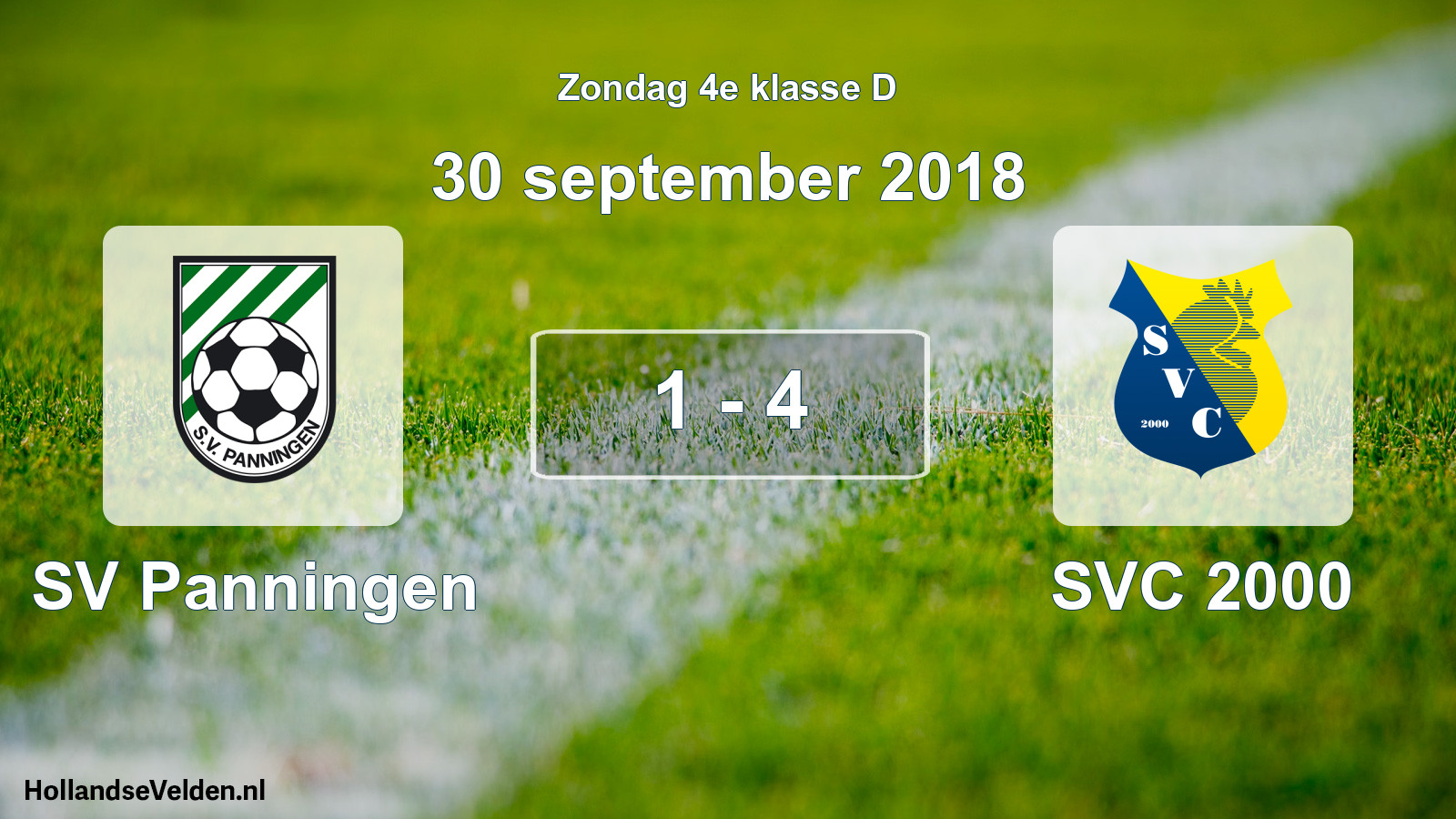 Total number of matches played: SV Panningen - SVC 2000 1 - 4 (30 September 2018)