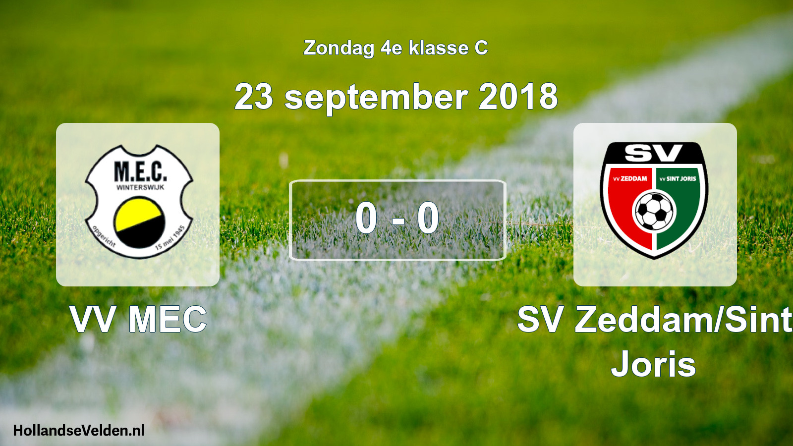 Total number of matches played: VV MEC - SV Zeddam/Sint Joris 0 - 0 (23 September 2018)