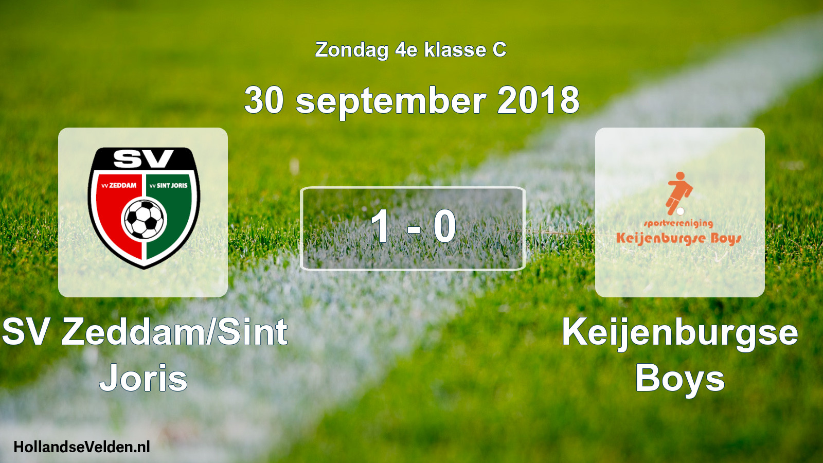 Total number of matches played: SV Zeddam/Sint Joris - Keijenburgse Boys 1 - 0 (30 September 2018)