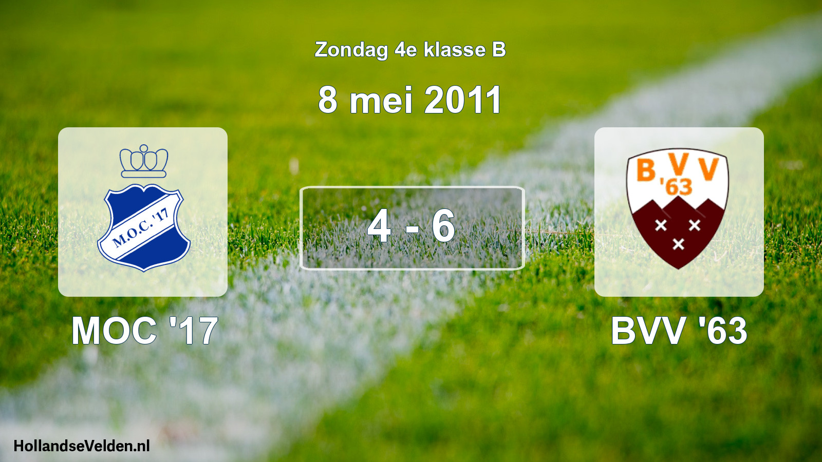 Total number of matches played: MOC '17 - BVV '63 4 - 6 (8 May 2011)