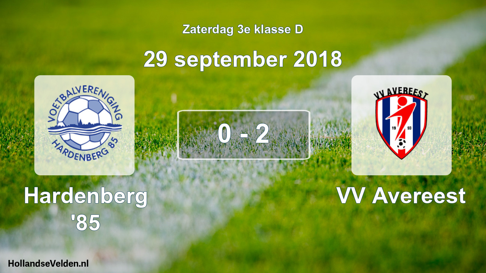 Total number of matches played: Hardenberg '85 - VV Avereest 0 - 2 (29 September 2018)