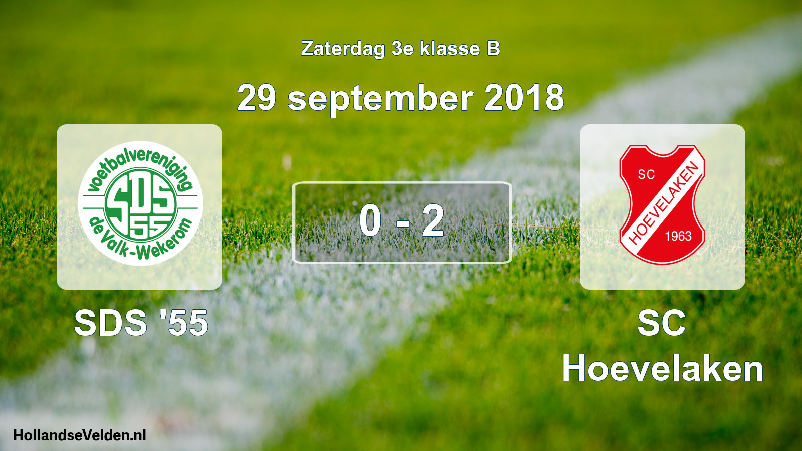 Total number of matches played: SDS '55 - SC Hoevelaken 0 - 2 (29 September 2018)