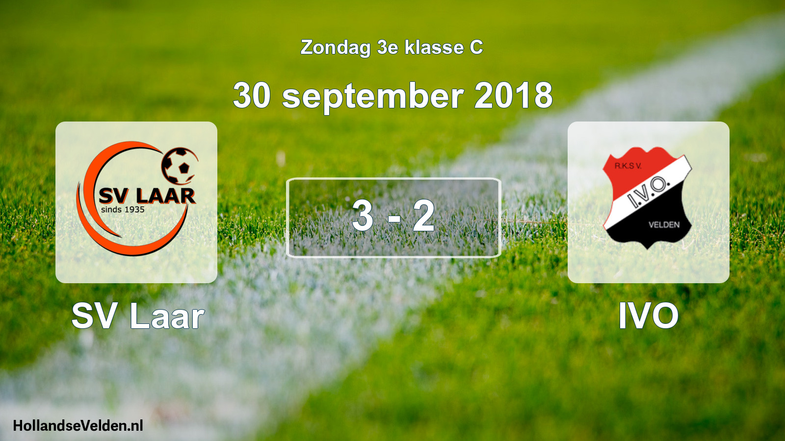 Total number of matches played: SV Laar - IVO 3 - 2 (30 September 2018)