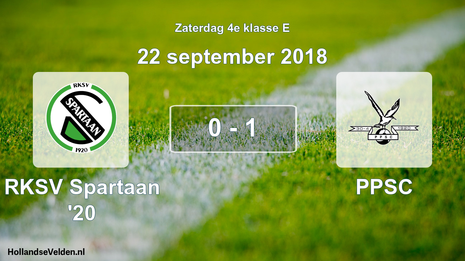 Total number of matches played: RKSV Spartaan '20 - PPSC 0 - 1 (22 September 2018)