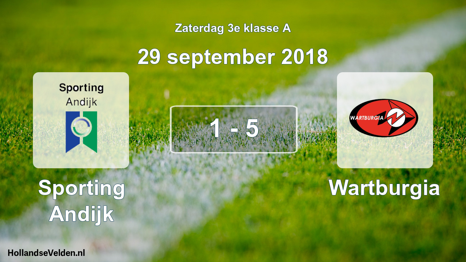 Total number of matches played: Sporting Andijk - Wartburgia 1 - 5 (29 September 2018)