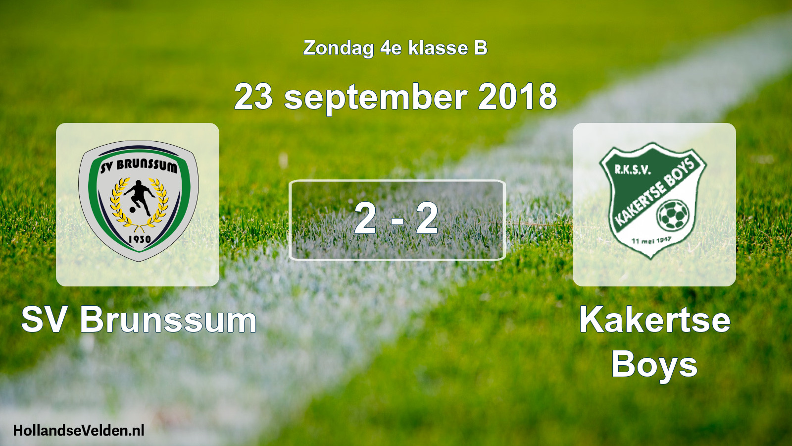 Total number of matches played: SV Brunssum - Kakertse Boys 2 - 2 (23 September 2018)