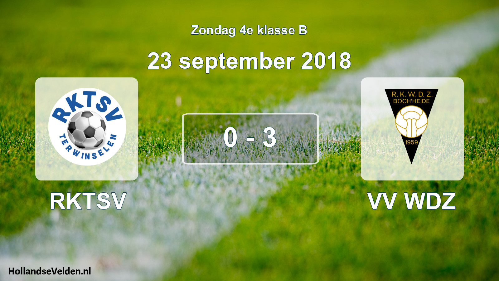 Total number of matches played: RKTSV - VV WDZ 0 - 3 (23 September 2018)