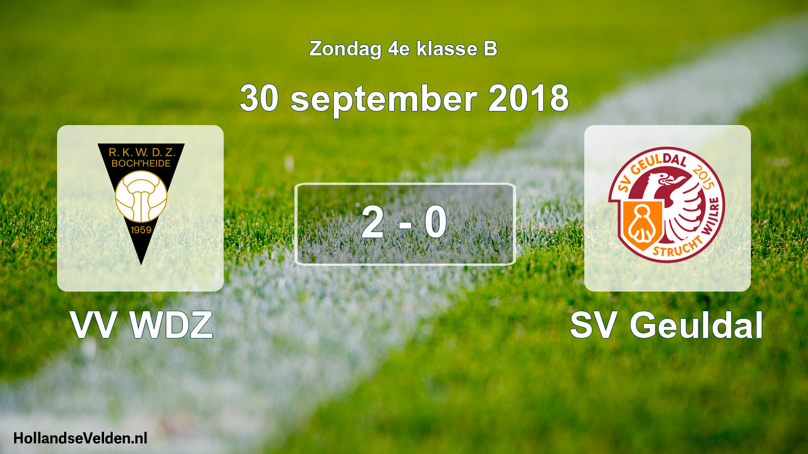 Total number of matches played: VV WDZ - SV Geuldal 2 - 0 (30 September 2018)
