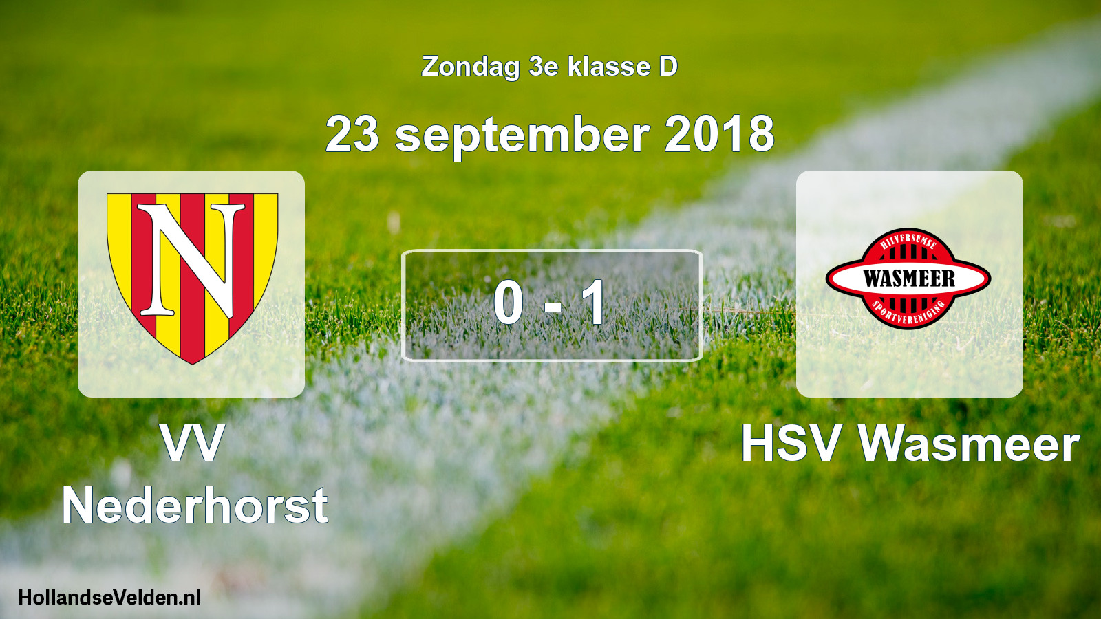 Total number of matches played: VV Nederhorst - HSV Wasmeer 0 - 1 (23 September 2018)