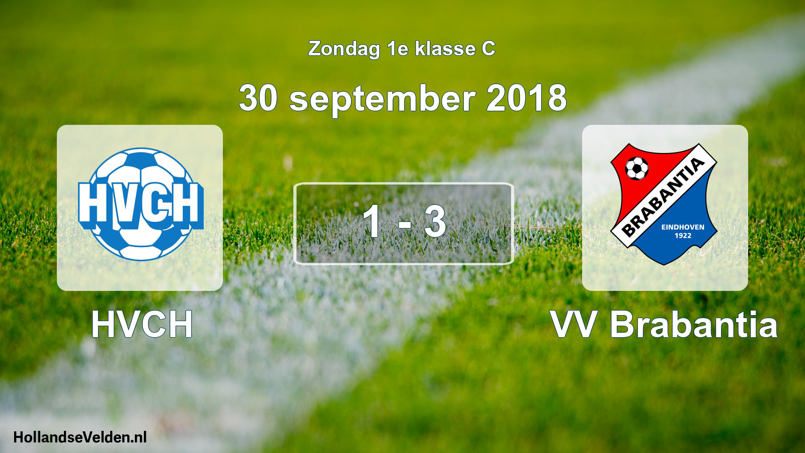 Total number of matches played: HVCH - VV Brabantia 1 - 3 (30 September 2018)