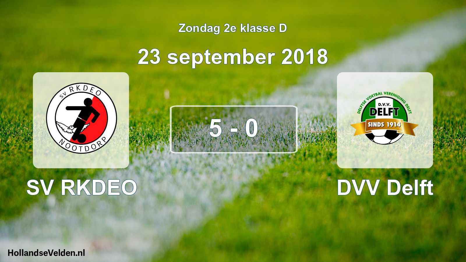 Total number of matches played: SV RKDEO - DVV Delft 5 - 0 (23 September 2018)