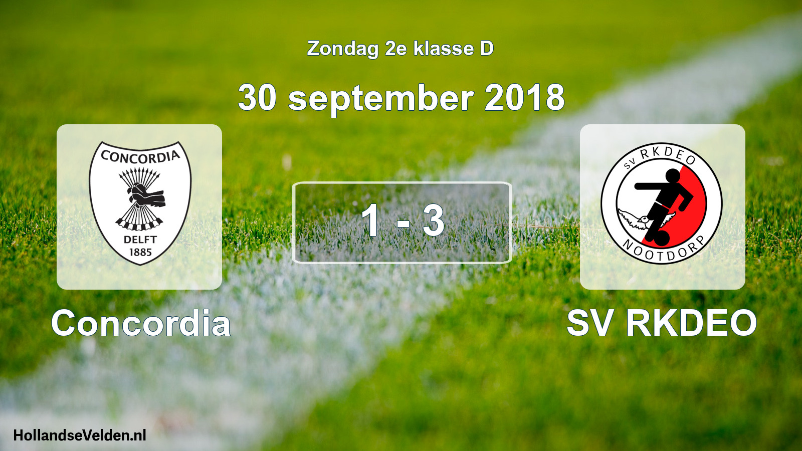 Total number of matches played: Concordia - SV RKDEO 1 - 3 (30 September 2018)