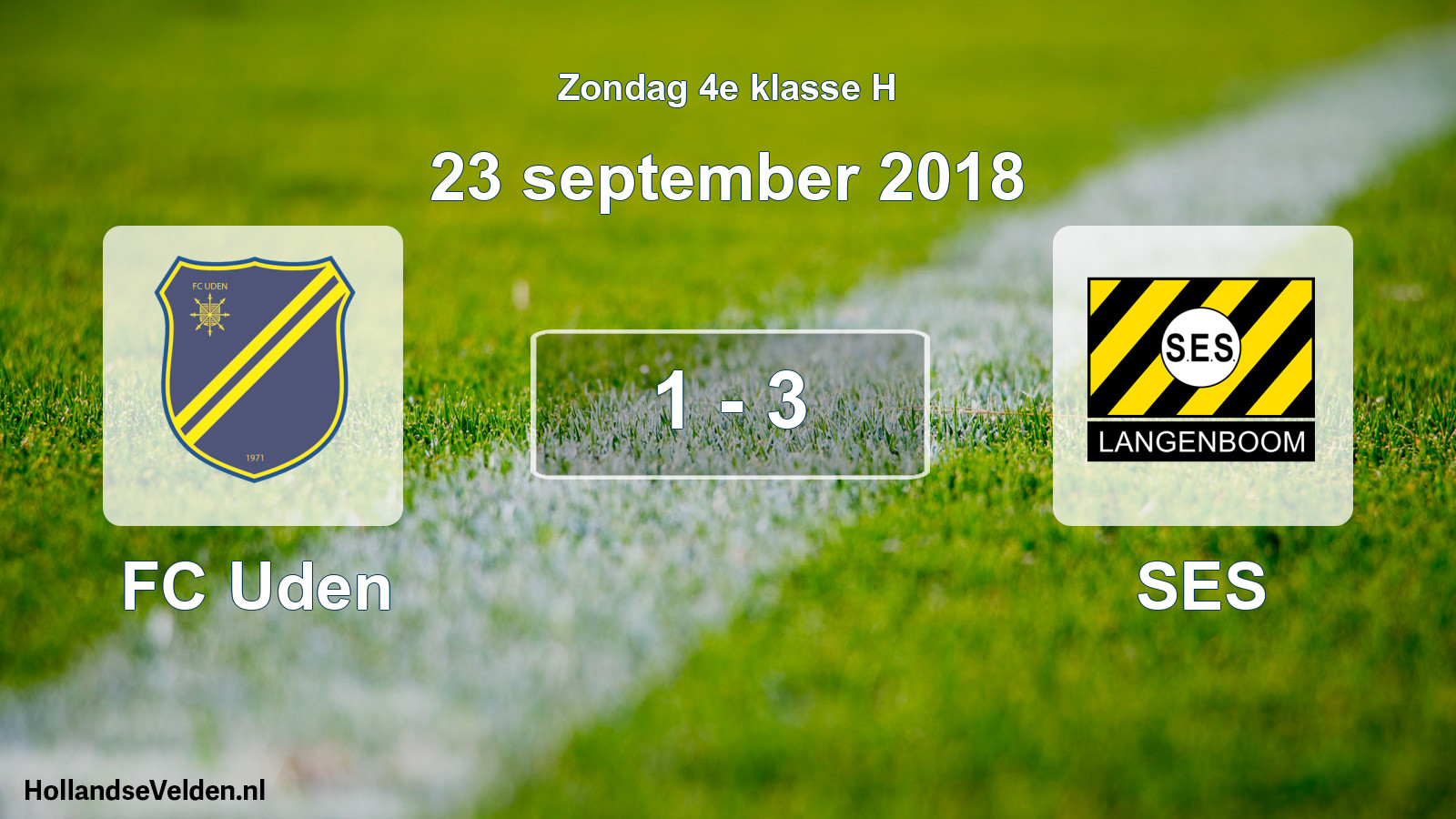 Total number of matches played: FC Uden - SES 1 - 3 (23 September 2018)