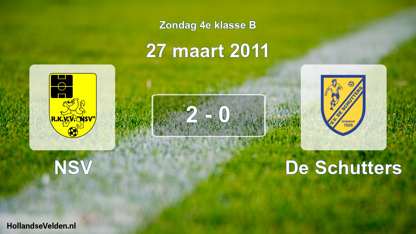 Total number of matches played: NSV - De Schutters 2 - 0 (27 March 2011)